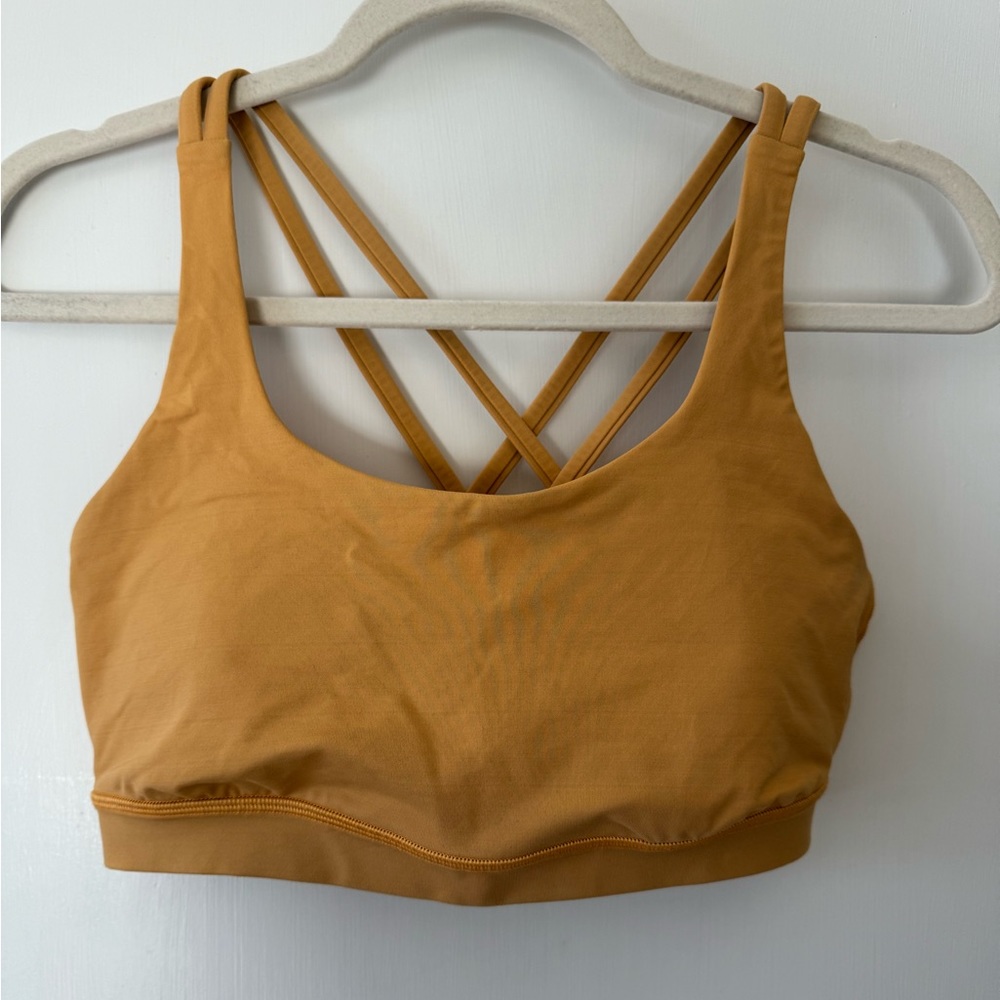 Lululemon Sherbet Orange Energy Bra size 10 EUC